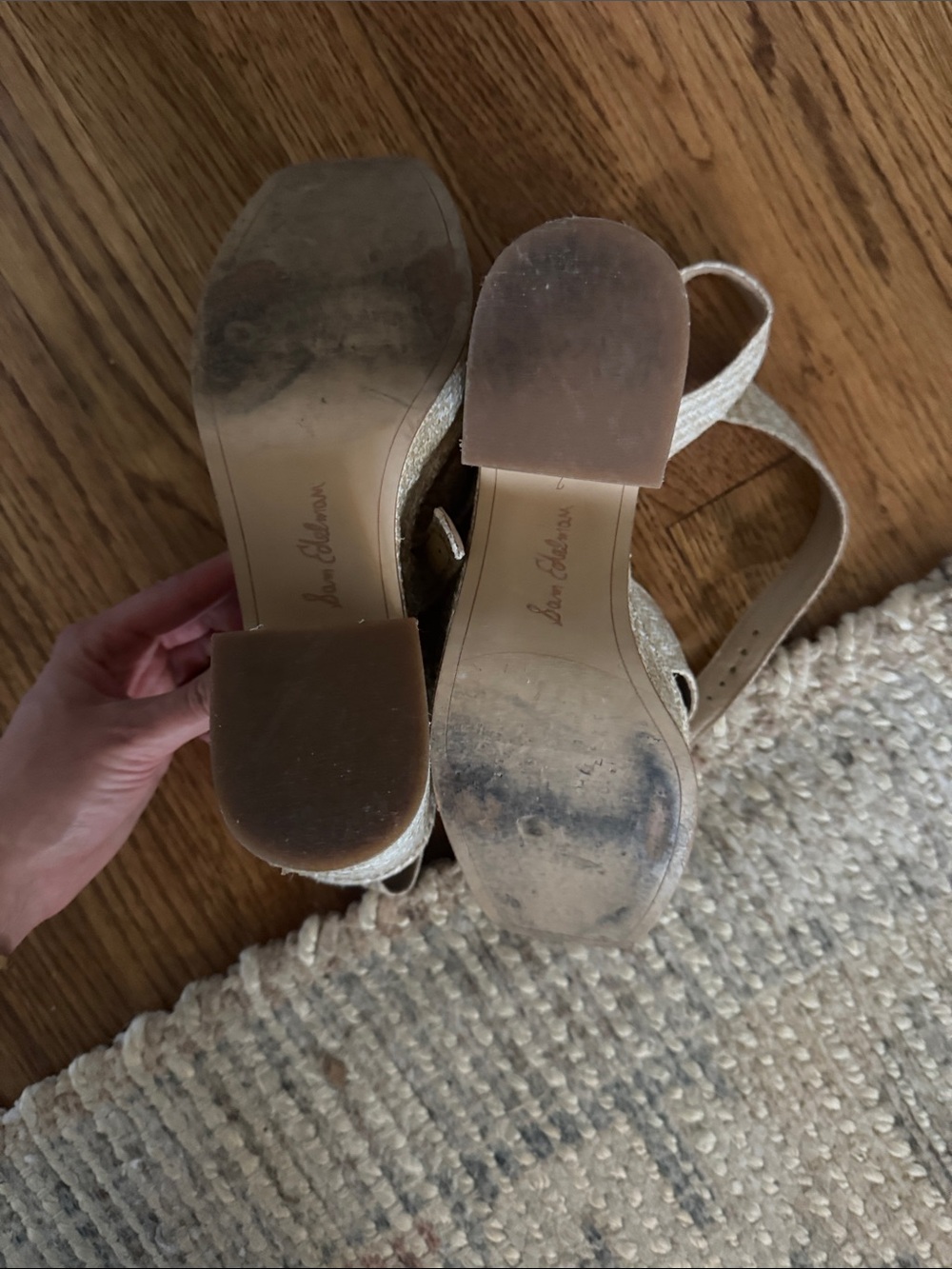 Sam Edelman Raffia Platform Sandals - Picture 4 of 4